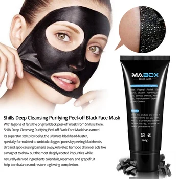 1pcs Črna Maska Peel Off Bambus, Oglje Čiščenje Blackhead Odstranjevalec Maska za Globinsko Čiščenje za Madeže WrinklesFacial