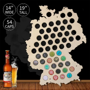 1Piece Ustvarjalne Lasersko Vgravirana Visi Lesena Nemčiji Zemljevid Pivo Steklenica Piva Skp Zemljevidi Skp Zbiralec Pripomočke Dekor