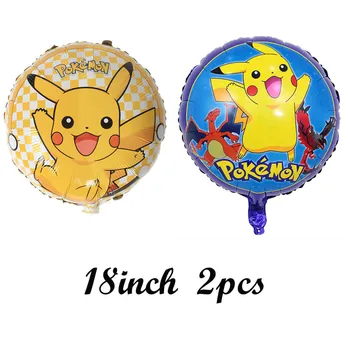 1Set Pikachu Balon Otroci Rojstni dan Dekoracijo Balon Pokemon Stranka Baby Tuš Dekor Globos