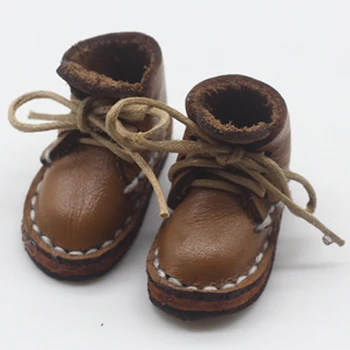 2.3 cm mini čevlji za obitsu OB11 BJD 11 CM lutka, Srčkan, športni čevlji žogo skupnih lutka Ročno usnjeni čevlji