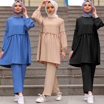 2 Kosa muslimanska oblačila Hidžab Muslimanskih določa ženski tam kaftan Islamska Oblačila Grote Maten Dames Kleding Ansambel Femme Musulmane F1694