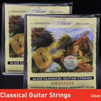 2 Nastavite Alice A106-H Visoke Napetosti Jasno Najlon Strune posrebrene Bakrovih Zlitin za Klasično Kitaro Visoke Kakovosti Kitara Deli