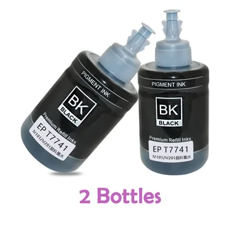 2 Steklenic Polnjenje Črnila Pigmenta T7741 7741 140ML za Epson Workforce M100 M101 M105 M200 M201dw M205 za Epson Kartuše