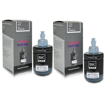 2 Steklenic Polnjenje Črnila Pigmenta T7741 7741 140ML za Epson Workforce M100 M101 M105 M200 M201dw M205 za Epson Kartuše