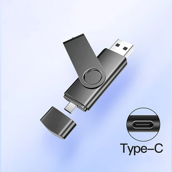 2 v 1 typec usb flash 4 GB, 16GB 32GB 64GB 128gb Usb Flash Drive, pomnilniško kartico memory stick Pendrive usb flash drive za tip c polnjenje telefona