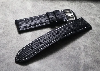 20 21 22 24 26 mm visoke kakovosti debel Resnično Usnje jermenčki za Ročno jermenčki Black Watchband za Hamilton Mido Panerai