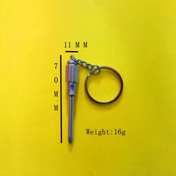 20 Kos Mini orodje keychains izvijač obesek za ključe, obrnite vijak keychain kovinski keychain cinkove zlitine key ring ustvarjalne keychain