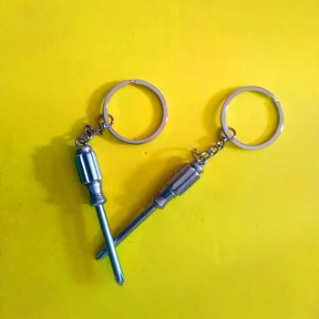 20 Kos Mini orodje keychains izvijač obesek za ključe, obrnite vijak keychain kovinski keychain cinkove zlitine key ring ustvarjalne keychain