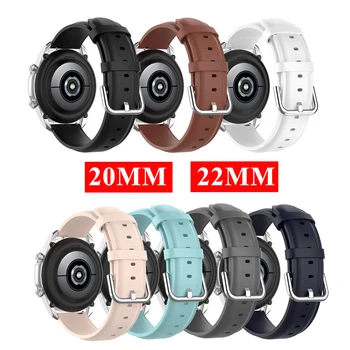20 mm 22 mm Usnje Pasu Za samsung galaxy watch 3 45mm 41mm Watchband Manšeta trak za Samsung galaxy Aktivna 2 44 mm 40 mm