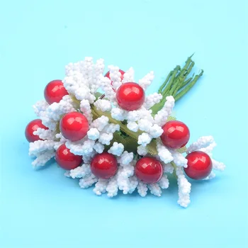 200PCS Pearl Berry Umetne Rože Stamen Murve Žice Steblo Za Poročno Dekoracijo DIY Needlework Poceni Venec Ponaredek Cvetje