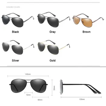 2016 Moda za Moške in Ženske Polarizirana sončna Očala UV400 Zaščito pred Močno Sončno svetlobo Polarize Zlitine Pilotni Sunwear