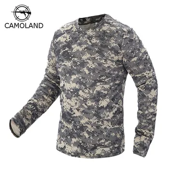 2017 Nove Taktične Vojaške Prikrivanje Majica s kratkimi rokavi Moški Dihanje Hitro Suhe Vojske ZDA za Boj proti Poln Rokav Outwear T-shirt za Moške