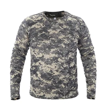2017 Nove Taktične Vojaške Prikrivanje Majica s kratkimi rokavi Moški Dihanje Hitro Suhe Vojske ZDA za Boj proti Poln Rokav Outwear T-shirt za Moške