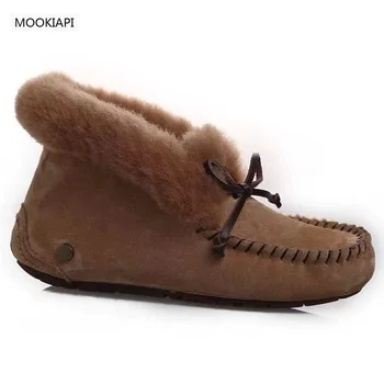 2019 Avstralija je najbolj v modi kratke cevi čipke ženske čevlje, pravi ovčje kože, naravne volne, najvišje kakovosti sneg škornji
