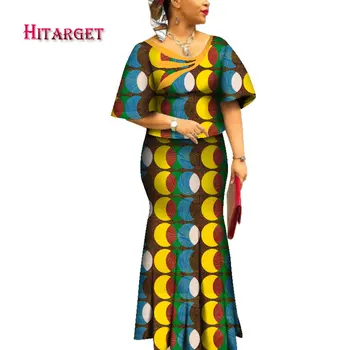 2019 Hitarget Afriške Obleke za Ženske Zasebna po Meri Ženske Afriške Dashiki Krilo Komplet 2 Kosov Bazin Plus Velikost Oblačila WY4561