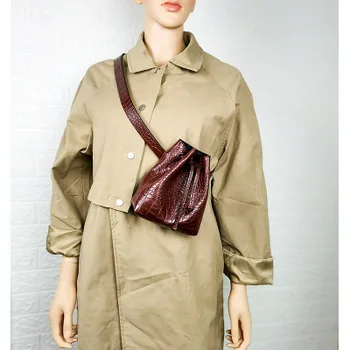 2019 Ins novo kača tiskanja vedro vreča ženske kača vzorec žepi priložnostne divje torba diagonalno vrečko moda prsih vrečko