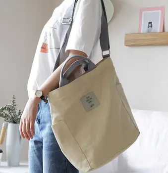 2019 korejska različica vsestranski platno torba preprosta umetnost poševne torbice