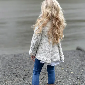2019 moda dekle oblačila, obleko gumb plesti pulover jopico plašč majica otroška oblačila dekle