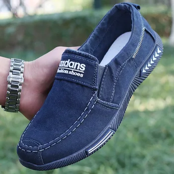 2019 Moških Priložnostne Čevlji Platno Čevlji Za Moške Denim Loafers Čevlji Dihanje Moški Modni Športni Copati Moški Hoja Cevlji Moški Footwear89