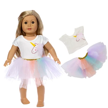2019 Novo ponija tančico Primerni za American Dekle Lutka Obleko 18-palčna Lutka Božič Dekle Darilo(samo prodajajo oblačila)