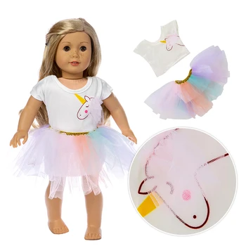 2019 Novo ponija tančico Primerni za American Dekle Lutka Obleko 18-palčna Lutka Božič Dekle Darilo(samo prodajajo oblačila)