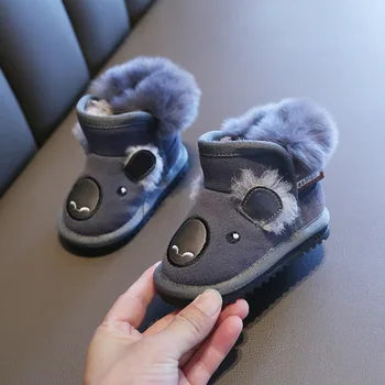2019 pozimi nove fante in dekleta sneg škornji otroci kratek priložnostne čevlji usnjeni moški dojenček sneg škornji 1-3 let stari otroci pozimi škornji