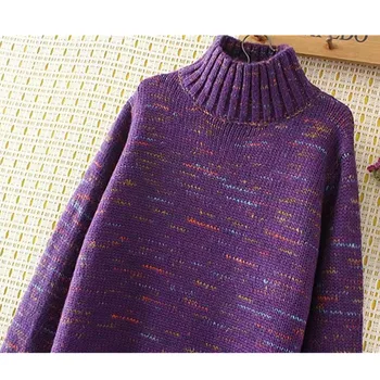 2019 velikosti 4XL ženske pletene puloverje Jeseni, Pozimi Pol-visok ovratnik puloverju Dno ženski puloverji Zgostitev puloverji G90