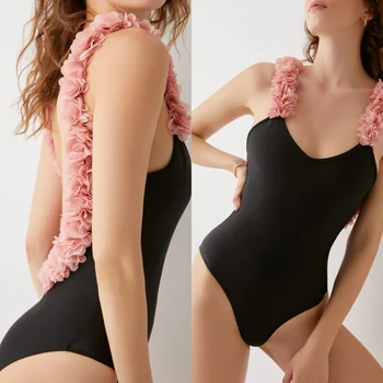 2019 Vroče seksi kopalke enodelne Venčni okras z čiste barve, kopalke ženske obleka, monokini trikini plavanje kopalke