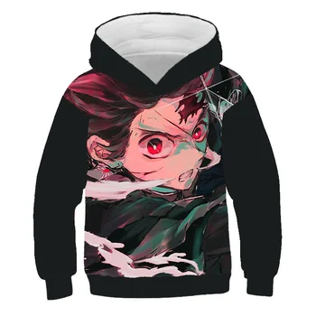 2020 Anime Demon Slayer hoodies za teen dekleta Puloverju Japonska Harajuku 3D tiskanja Kimetsu Ne Yaiba Sudadera Kostum Majica
