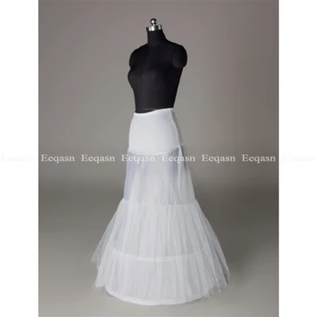 2020 Belo Dolgo Petticoat za morska deklica Poročno Obleko, Elastični Pas Visoke Kakovosti 2 Obroče Crinoline SkirtSlip Poročni Dodatki