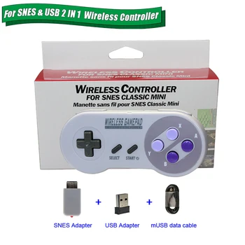 2020 Brezžični Blazinice 2,4 GHZ Joypad Palčko Krmilnik za SNES Super Nintendo Classic MINI Konzolo za Oddaljeno Dodatki