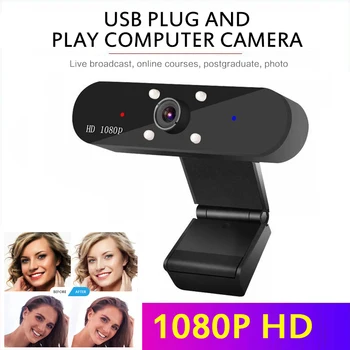 2020 FHD 1080P Webcam Mini Računalnik PC WebCamera z Mikrofonom Vrtljiv Kamere za Živo Video Calling Konferenca