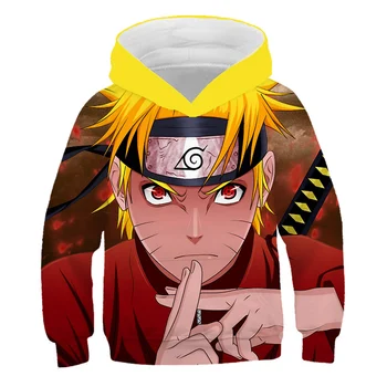 2020 Japonski anime Naruto Sasuke Otroke, Risanka Hoodies Za Fante, Dekleta Majica 3D Otroški Kostum Za Najstnike, Šport Oblačila