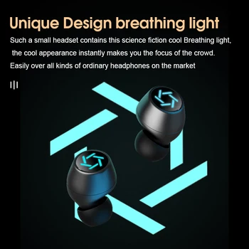 2020 LED Zaslon TWS Brezžične Bluetooth Slušalke 1200mAh Polnjenje Polje Bluetooth Slušalke