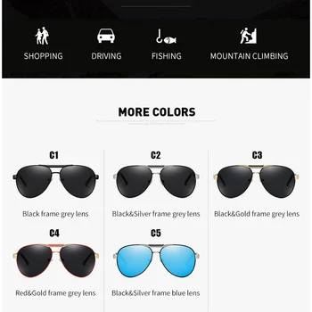 2020 Mens Polarizirana sončna Očala za Športe na Prostem Vožnjo sončna Očala Polaroid Moških Pilotni Kovinski Okvir sončna Očala Gafas De Sol