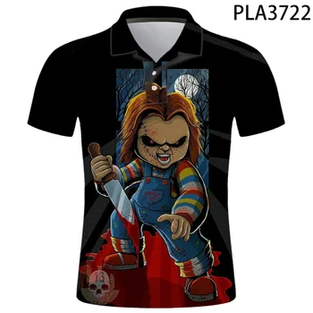 2020 Nov Film Poleti Chucky Ulične Moških 3D Tiskanih Polo Majica Fashion Priložnostne Kratek Rokav Harajuku Cool Polo Vrhovi Homme