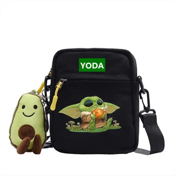 2020 Novi Star Wars Baby Yoda Risanka Vrečko Yoda Je Mandalorian Slika Srčkan Moda Platno Vrečko za Moške in Ženske, Darilo za Childre
