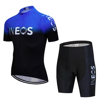 2020 Novo INEOS Poletje Pro Team Moški Kolesarski Dres Kratek Rokav Dihanje MTB Cestno kolo Oblačila 19D Blazine Obleko Hlače