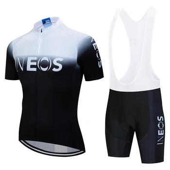 2020 Novo INEOS Poletje Pro Team Moški Kolesarski Dres Kratek Rokav Dihanje MTB Cestno kolo Oblačila 19D Blazine Obleko Hlače