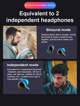 2020 NOVO IPX4 Nepremočljiva TWS V Uho 5.0 Bluetooth Slušalke Hi-fi Brezžične Z Mic Športne Slušalke za vse telefone