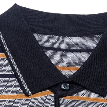 2020 Poletje Kratek Rokav Pletenje Majica Polo Moški Oblačila Prugasta Modnih Polos Tee Srajce Pol Kul Mens Oblačila Poloshirt 370