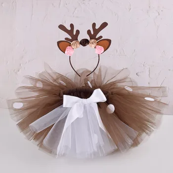 2021 Balet Tutu Krilo Moda Otroci Očesa Modo Dekleta Princesa Pike Ples Stranka, Cosplay Jelena Elastična Elk Kostum za Purim