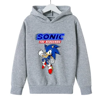 2021 proizvajalci čezmejnih vroče prodaje Sonic hedgehog fantje dekleta modni pulover s kapuco fantje ulica girls srčkan hoodie 4-14Y