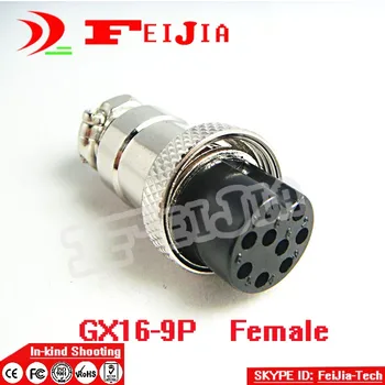 20set/paket 9 Pin 16 mm [posrebrene] Žice Plošča Priključek komplet GX16-P Stojalo+Plug,RS765 Letalstva vtič vmesnika za Brezplačno Nakupovanje