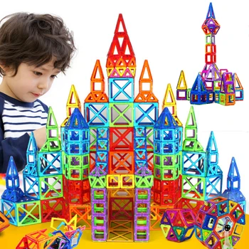 210pcs mini Magnetni gradniki Igrače Brinquedos Modeli & DIY Stavbe DIY Magnetni Bloki, Izobraževalne Igrače za otroke darila