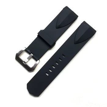 22 mm 24 mm Črna Modra Silikonske Gume Watchbands Za Corum ADMIRAL ' s CUP Wacth Trak Manšeta Zapestnica Brez sponke