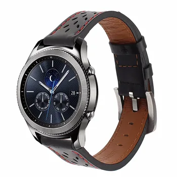 22 mm Pravega Usnja Watchband za Samsung Prestavi S3 Klasične Meje Xiaomi Amazfit Tempo/Stratos 2/1 Trak Watch Band Zapestnica