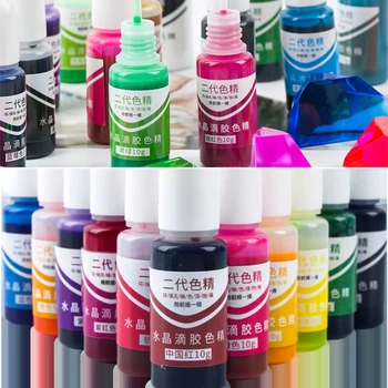24 Barvah Kristalno Epoksi Pigment UV Smole, Barvila DIY Nakit Barvilo Umetnostne Obrti, Barvanje Sušenje Barv Mešanje Tekočine Dekor