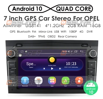 2G 16G Android 10 2 DIN AVTO GPS za opel Vauxhall Astra H, G, J Vectra Antara Zafiri Corsa Vivaro Meriva Veda NE PREDVAJALNIK DVD-jev