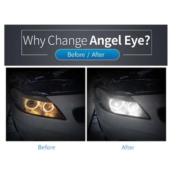 2PCS 120W 12LED Avto Angel Eye Marker signalne Luči Žarnice Svetilke za BMW E82 E90 E92 E60 E61 E63 E89 X6 H8